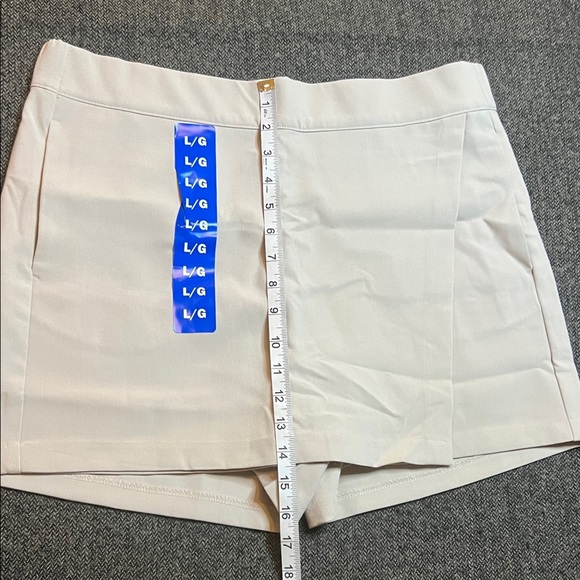 NWT Frank And Oak Beige Skort Shorts sz L Recycled Polyester - Picture 6 of 9